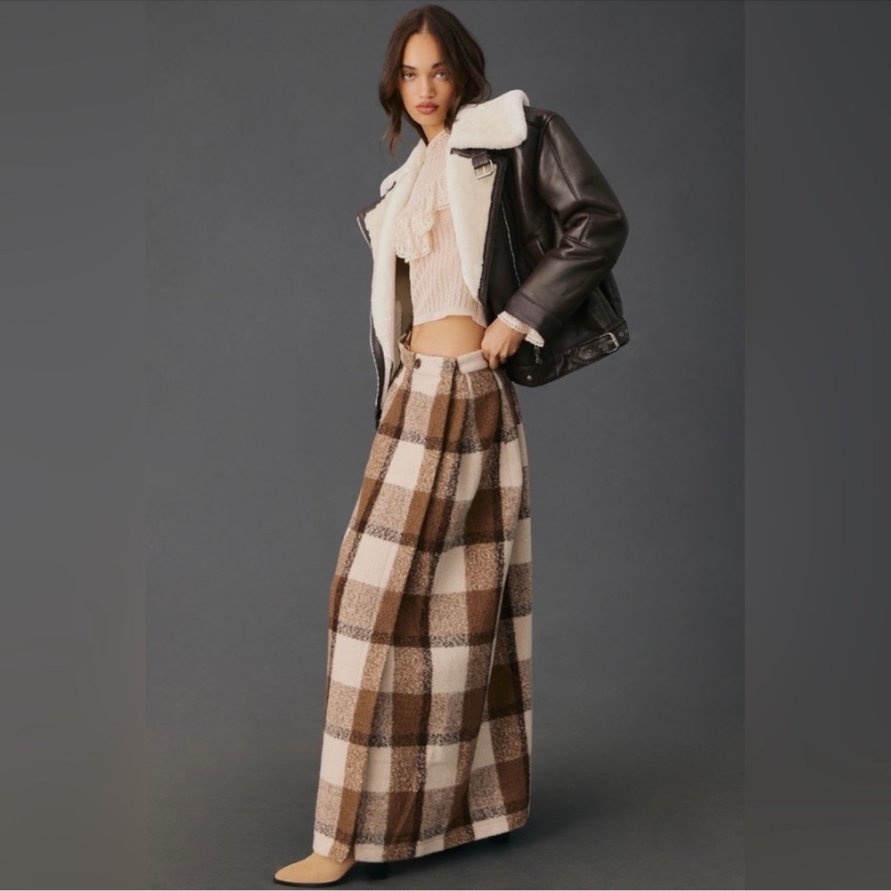 Anthropologie Plaid Porridge blanket maxi!!